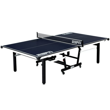 ESPN Official Size 18mm 2 Piece Table Tennis Table with Table Cover, #1 Indoor Model