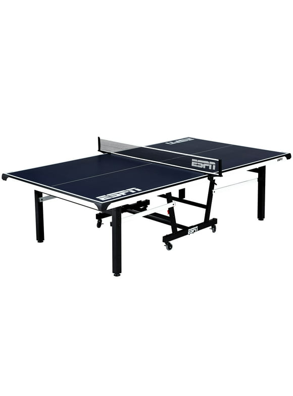 ESPN Official Size 18mm 2 Piece Table Tennis Table with Table Cover, #1 Indoor Model
