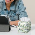 thumbnail image 4 of ZUXONGSY Cactus Square Tissue Box Covers Modern PU Leather Tissue Box Holder Customized Printed Tissue Cover Waterproof Tissue Cover Bedroom Office Desk Accessories, 4 of 7