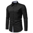 thumbnail image 4 of WMTBSRSW Mens Dress Shirts 2024 Trendy Casual Long Sleeve Striped Color Block Business Shirts Formal Button Down Offices Work Blouses Tops, 4 of 8