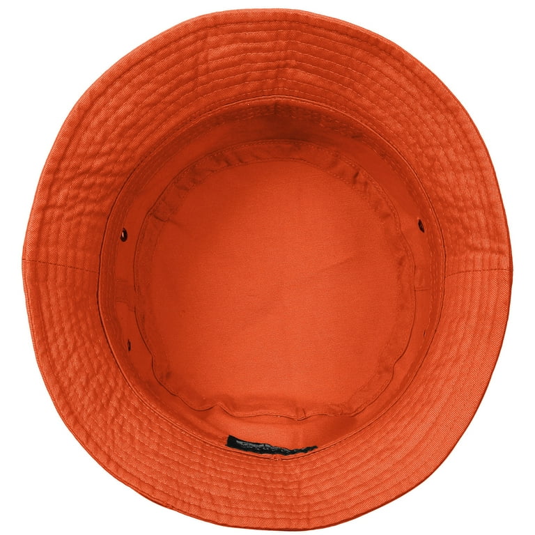 Bucket Hat for Men Women Unisex 100% Cotton Packable Foldable Summer Travel  Beach Outdoor Fishing Hat - LXL Orange