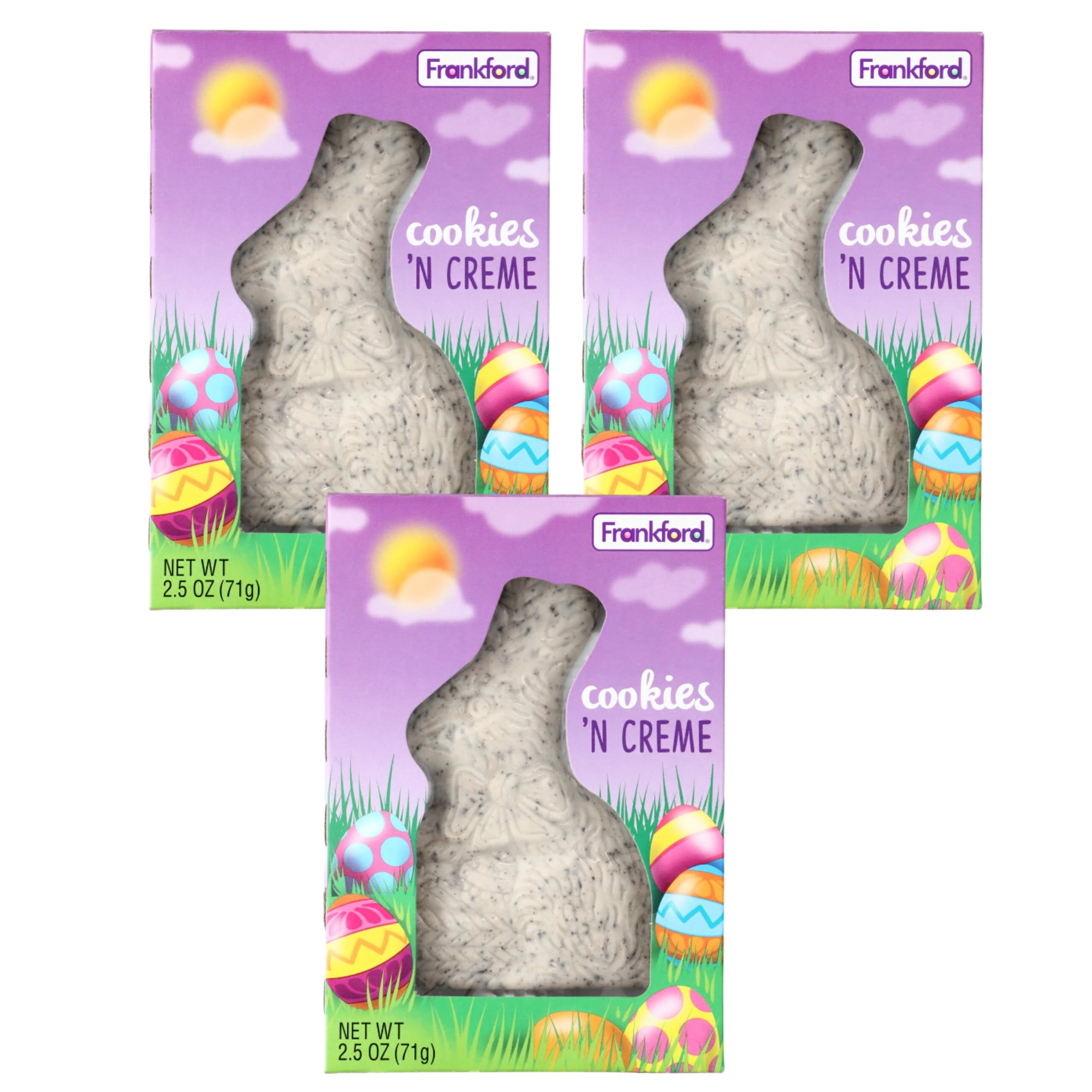 Cookies and Creme Bunny Shaped Easter Bar White Chocolate Rabbit ...