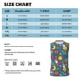 thumbnail image 5 of Lsque Cartoon Space Print Men's Cotton Blend Sleeveless Muscle Shirts (S-3XL)- Moisture Wicking, Odor Protection, UPF 30+,Large, 5 of 8