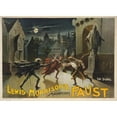 thumbnail image 2 of Shober & Carqueville Lithographing Co. 24x18 Gold Ornate Framed and Double Matted Museum Art Print Titled - Lewis Morrison's Magnificent Faust (1888), 2 of 4
