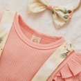 thumbnail image 3 of Faithtur Tenue pour Bébé Fille, Barboteuse à Bretelles Florale + Bandeau, 3 of 8