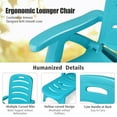 thumbnail image 6 of Spaco 5 Position Adjustable Folding Lounger Chaise Chair, Patio Outdoor Chaise with 5 Adjustable Position, Folding Lounger Chair for Outdoor, Turquoise, 6 of 11