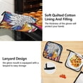 thumbnail image 4 of 5 Pcs Kitchen Set Heat Resistant Oven Mitts and Non-Slip Pot Holders with Adjustable Cooking Apron American Flag and Eagle, 4 of 6