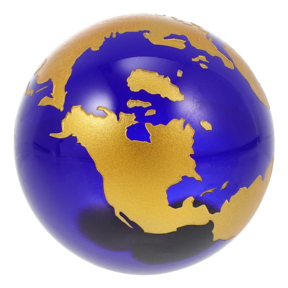GOOHOCHY  Crystal Globe Ornament Marble Decorations Levitating Planet Earth Blue