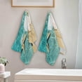thumbnail image 4 of Beach Starfish Seashell Kitchen Hand Towels, Seaside Ocean Marine Fingertip Bath Towels Ultra Soft and Absorbent, Decorative Face Towels Dish Washcloths, 2 PCS, 28.3"x14.4", 4 of 5