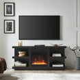 thumbnail image 3 of Evelyn&Zoe Maya Rectangular TV Stand with Crystal Fireplace for TV's up to 65", Black Grain, 3 of 7