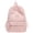 White, variant on Cute Aesthetic Backpack, Solid Color Daypack with Drawstring Side Pockets, Lightweight Breathable Bookbag for Shopping Work College (Brown)