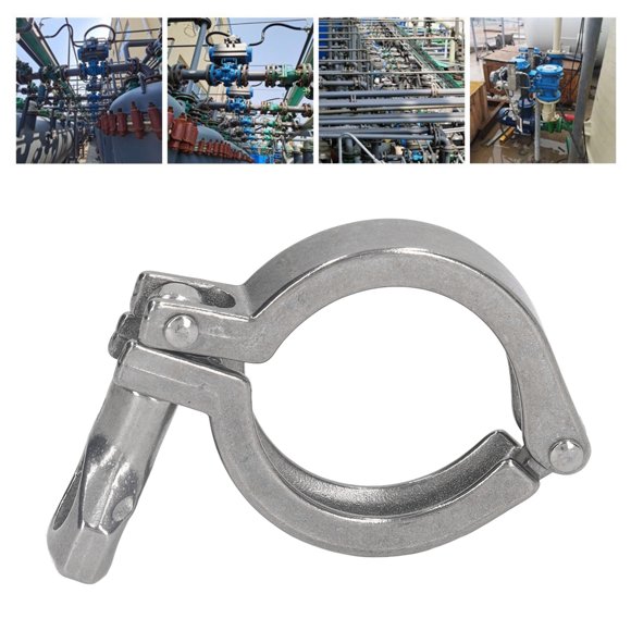 Single Pin Triple Clamp, Triple Clamp Mount Stainless Steel 304 Single Pin Heavy Duty Tri Clamp with Wing Nut for Hose Pipe Pipeline, Fittings