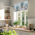 thumbnail image 3 of Ocean Coral Valances for Windows, 42 x 12in, Shell Starfish Plant Leaf Coastal Rustic Rod Pocket Kitchen Valance Curtain Light Filtering Window Treatments for Living Room Bedroom, 1 Panel, 3 of 7