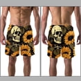 thumbnail image 3 of luoweisi Men's Beach Shorts Quick Dry Swim Trunks with Mesh Lining Sunflower Skull S, 3 of 5