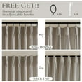thumbnail image 5 of 102 Inch Long Curtains Pinch Pleat Linen Curtains for Living Room Bedroom 2 Panels Tan Brown Burlywood Taupe Light Filtering Privacy 102 Inch Pleated Drapes Hooks Rings Back Tab for Sliding Door, 5 of 18