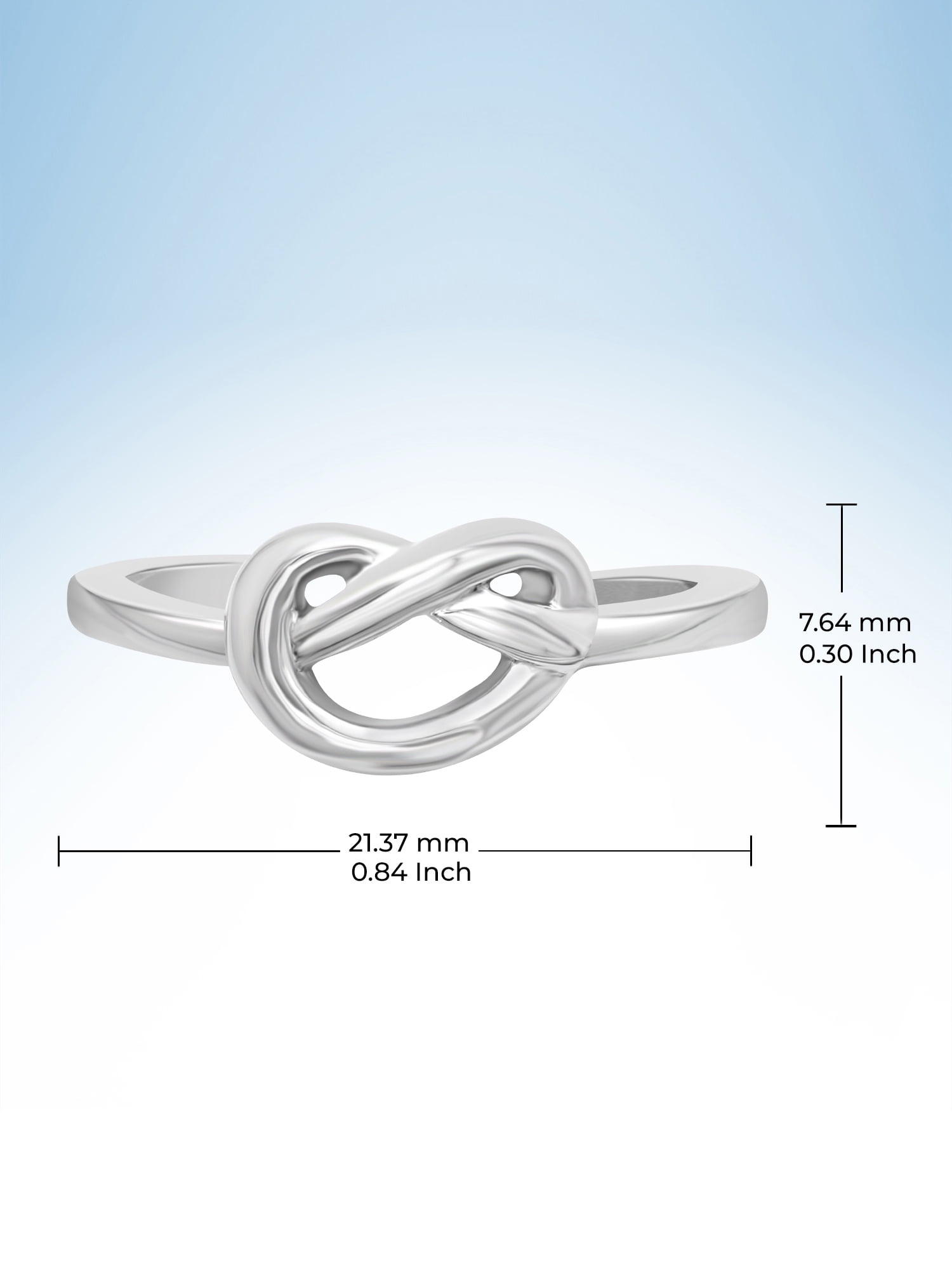 JewelersClub Sterling Silver Love Knot Friendship Ring for Women | Dainty Sterling Silver Promise Ring For Women | Silver Celtic Knot Ring For Women