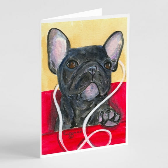 Caroline's Treasures French Bulldog Greeting Cards with Envelopes, 5" x 7" (8 Count)