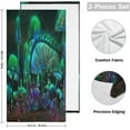 thumbnail image 2 of 3D Luminous Mushrooms Hand Towels 2 PCS, Fantasy World Kitchen Towel Ultra Soft and Highly Absorbent,Decorative Fingertip Face Towel for Bathroom Hotel, 28.3"x14.4", 2 of 6