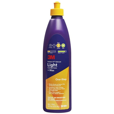 3M 36109 Perfect-It GelCoat Light Cutting Polish Plus Wax - (Best Cutting Compound For Gelcoat)