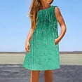 thumbnail image 2 of Fjofpr Girls Dresses $ 5.00 Kids Little Girls Dress Daily Holiday Vacation Print Sleeveless Casual Cute Sweet Dresses（3-14 Years）, 2 of 5