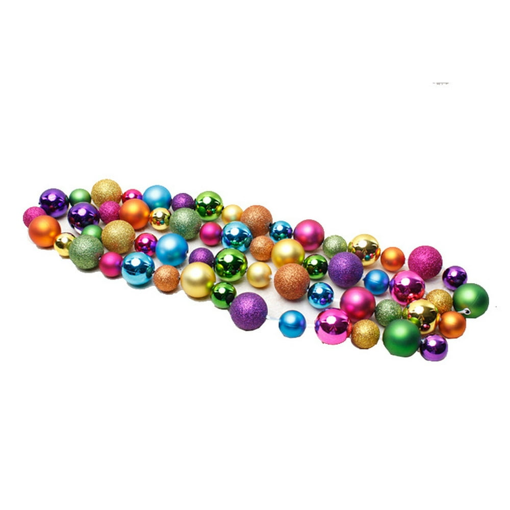 Christmas Ball Garland Multi Color 78.74inch Shatterproof