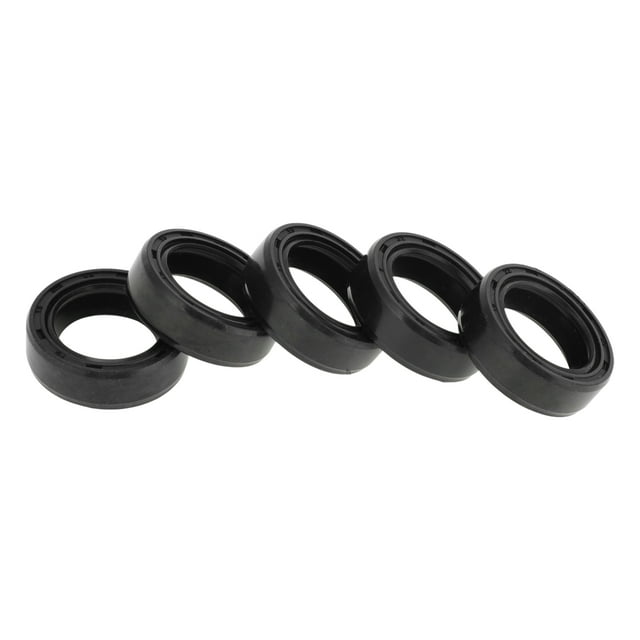 Unique Bargains Sello de Aceite Universal TC de Doble Labio con Resorte de Acero Anillo Sello de Eje Rotativo 15x22x7mm Alta Presión Caucho NBR Negro 5 Pcs