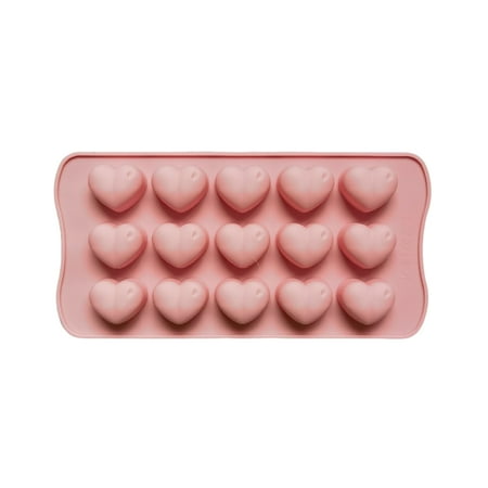 

AQQW Chocolate Mold 15 Grids 3D Heart-shaped Candy Mold Non-stick Silicone Baking Cake Mold for Home Kitchen