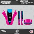 thumbnail image 4 of Kalair GFX Graphics Kit for Kawasaki KDX200 (1991-1994) Warrior Series, 4 of 5