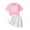 Pink, variant on Valentines Outfits for Girls 5T Girls Clothes, Fashion Girls' and Children's Summer New Short Sleeve Top Casual Shorts Two-Piece Set