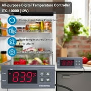 INKBIRD Dual Stage DV 12V Digital Temperature Controller Fahrenheit Thermostat Heating and Cooling for Homebrewing Brew Fermenter Fridge Incubator Greenhouse