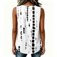 thumbnail image 5 of Qulqfy Womens Tank Tops Sleeveless Crew Neck Dressy Loose Fit Casual Pleated Multicolor Button Down Hem Slit Summer Tops L, 5 of 6