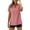 Pink, variant on Turilly Women's Bohemian Lace Front Tops Short Sleeve V-Neck Casual Loose Fit Summer Tee for Women