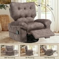 thumbnail image 6 of Rocker Recliner Chair with Massage and Heat Function, 360 °Swivel, Overstuffed Wide Seat Single Sofa Lounge Chairs with Side Pocket, Manual Home Theater Recliners for Living Room Office, 6 of 7