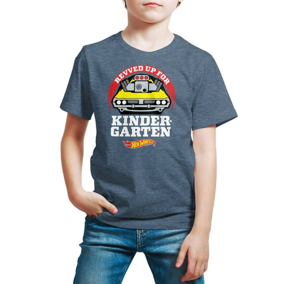 Hot Wheels - Revved Up For Kindergarten - Youth Short Sleeve Graphic T-Shirt