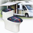 thumbnail image 5 of HELLHERO Toilet Lid Seat Cover Set with Stretch 2 Pcs Set Toilet Lid Dust Cover Set 17"x21" for Universal, Wolf, 5 of 7