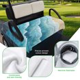thumbnail image 5 of Golf Cart Seat Covers for 2 Seater, Aqua Coastal Soft Microfiber Cart Seat Towel Blanket, Nautical Summer Beach Ocean Beige Absorbent Breathable Non Slip Bench Seats Protector for Golf Course 51"x31", 5 of 9
