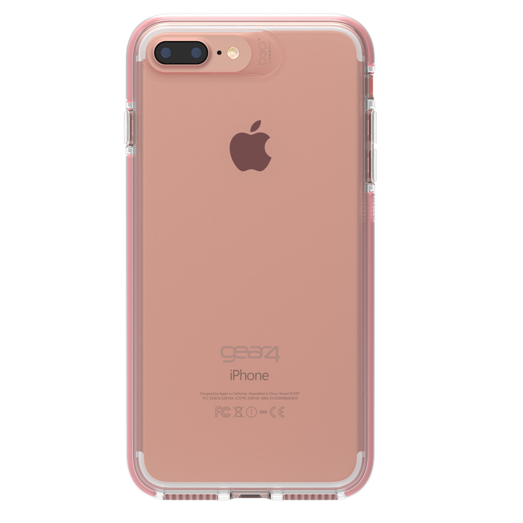 GEAR4 D3O iPhone 8/7/6S Plus Clear/Rose Gold Piccadilly case IC7L81D3