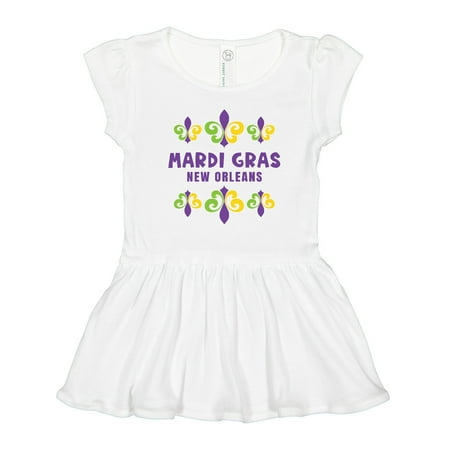 

Inktastic Mardi Gras New Orleans with Fleur De Lis Trio Gift Toddler Girl Dress