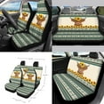 thumbnail image 2 of Renewold Car Seat Cover Set 15 PCS, with Steering Wheel Seat Belt Strap Rear View Mirror Cover Trash Can Cup Coaster Keychain Air Vent Storage Bag, American Tribal Highland Cow Sunflower Blue, 2 of 7