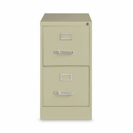 Alera Two-Drawer Economy Vertical File, Letter-Size File Drawers, 15" x 26.5" x 28.37", Putty