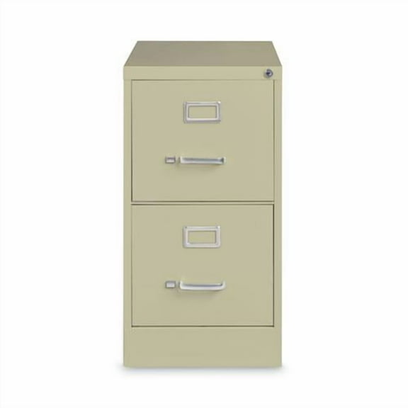 Alera Two-Drawer Economy Vertical File, Letter-Size File Drawers, 15" x 26.5" x 28.37", Putty