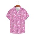 thumbnail image 5 of Mens Valentine Shirt, Heart Print Short Sleeve Shirt, Men's Valentine's Day Printed Tops Button Casual Short Sleeved Lapel Shirt, 5 of 5