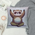 thumbnail image 2 of Nawypu  I Just Freaking Love Sloths Okay Funny Yoga Sloth Throw Pillow Covers,Bedroom Living Room Girls Room Home Decor,Sloth Lovers Girls Women Gifts, 2 of 5
