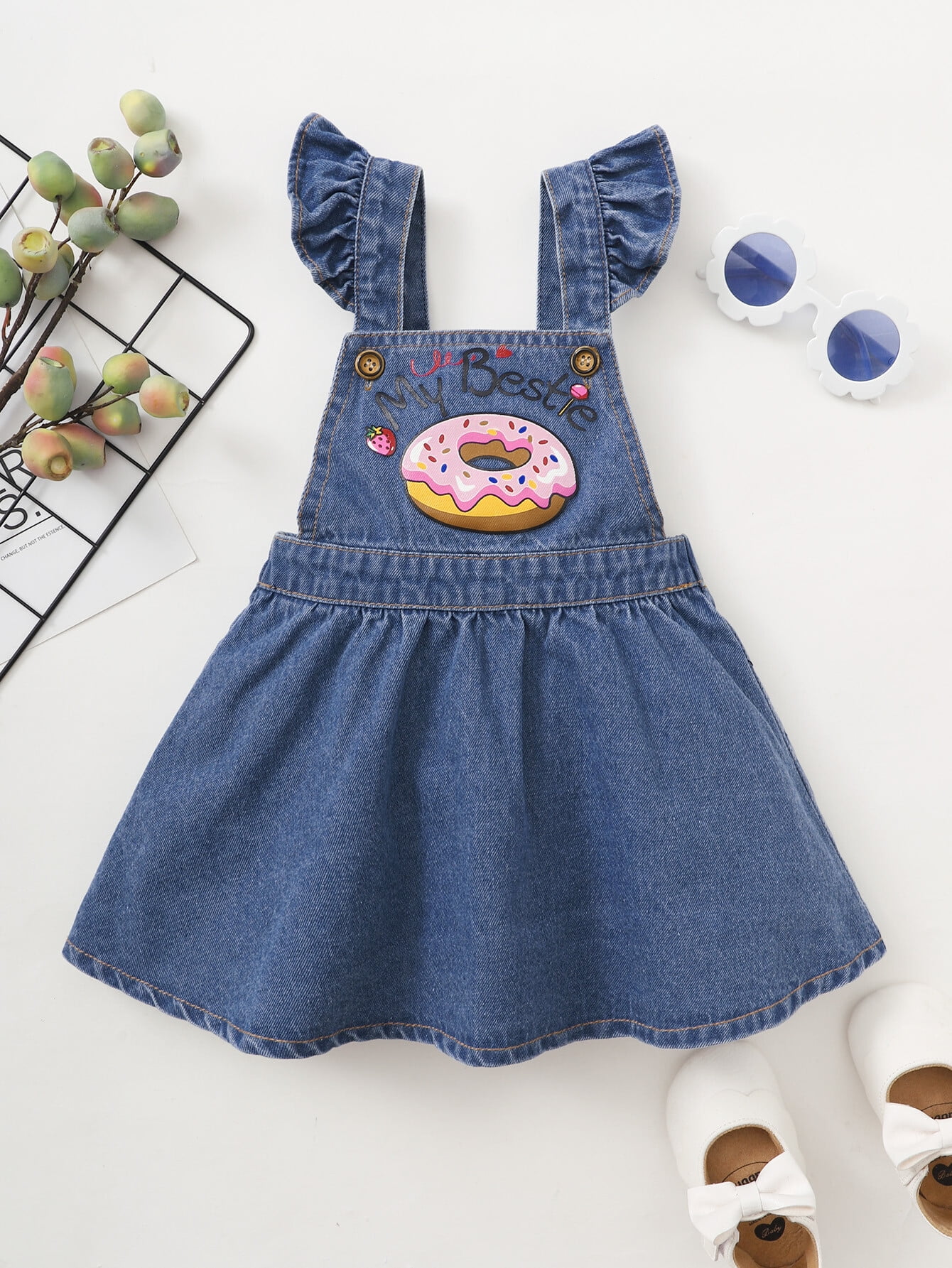 Infant Clothes Baby Girls Dress Sleeveless Suspender Jeans Summer Denim Dress Blue Months - Walmart.com