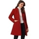 thumbnail image 1 of Abrigo largo Allegra K de invierno para mujer Cuello En V Rojo Oscuro S, 1 of 6