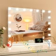 thumbnail image 3 of Large LED Vanity Mirror with 3 Color Lighting Modes – Tabletop Makeup Mirror for Bedroom, Bathroom & Dressing Room – Plug-in, 3 of 8