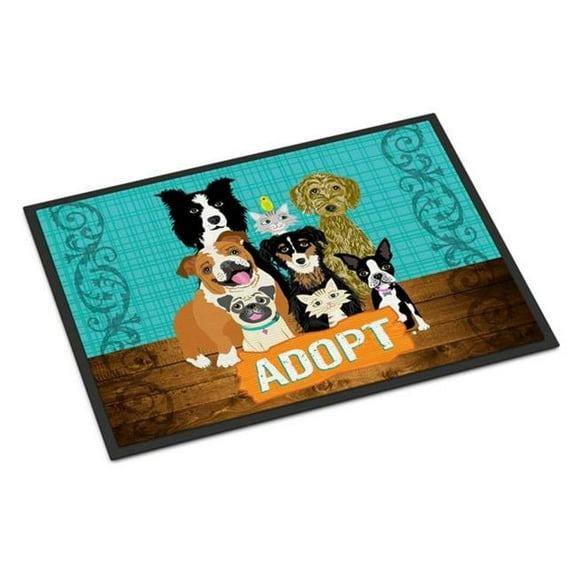 Carolines Treasures Adopt Pets Adoption Indoor or Outdoor Mat, 24 x 36 in.