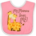 thumbnail image 3 of Inktastic My Mamaw Loves Me Boys or Girls Baby Bib, 3 of 4
