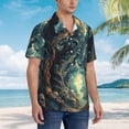 thumbnail image 3 of Disketp Enchanted Forest Skull Path Hawaiian Shirts for Men,Mens Casual Short Sleeve Button Down Shirts Beach Shirt,XX-Large, 3 of 7