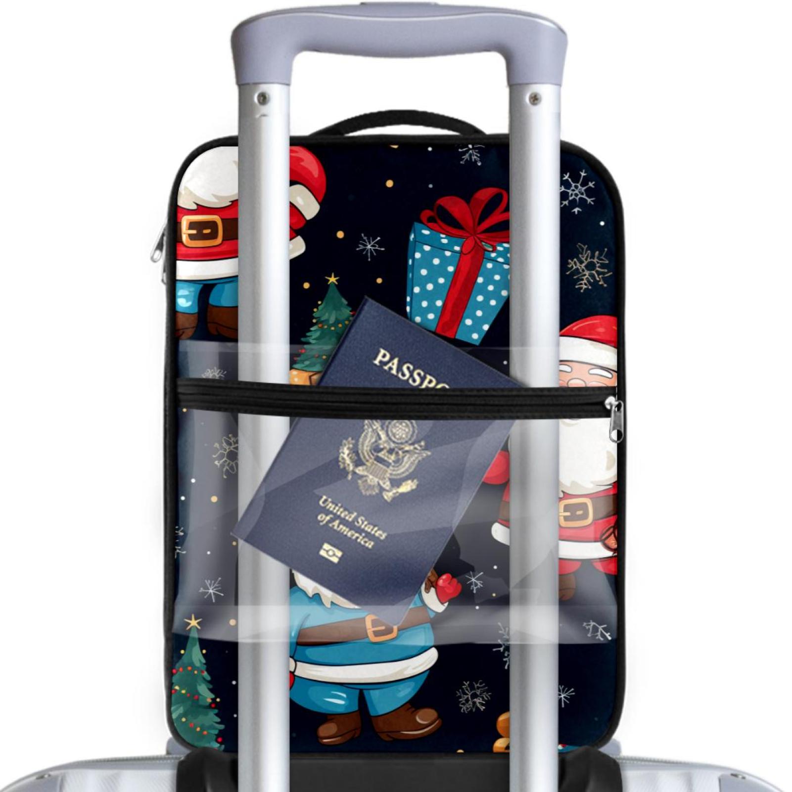 Santa Claus Polyester Shoe Box Organizer, Space-Saving Storage Solution for Shoes, 23x31cm/9x12in